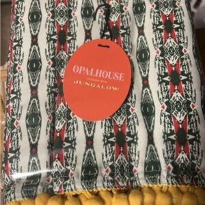 Opalhouse Jungalow Geometric Throw Blanket - Green, Red, White